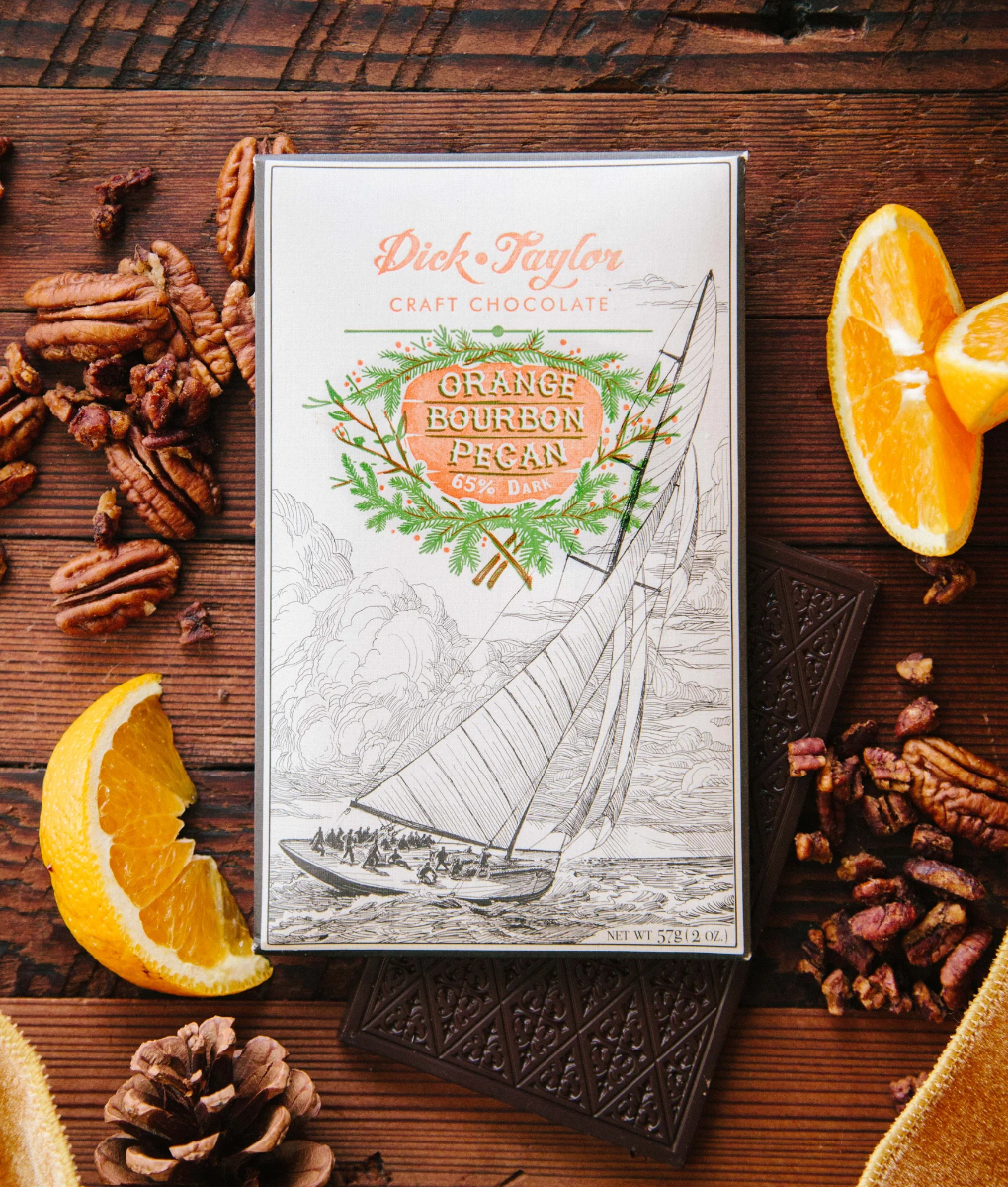 DTC_OrangePecanBourbon Orange Bourbon Pecan (65% dark) Seasonal Release