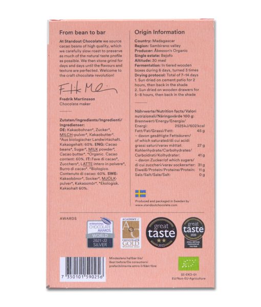 Madagascar Sambirano (60% dark milk) BIO - Image 3