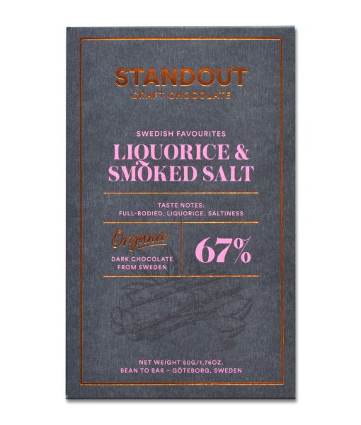 Liquorice & Beech Smoked Sea Salt (67% dark) BIO
