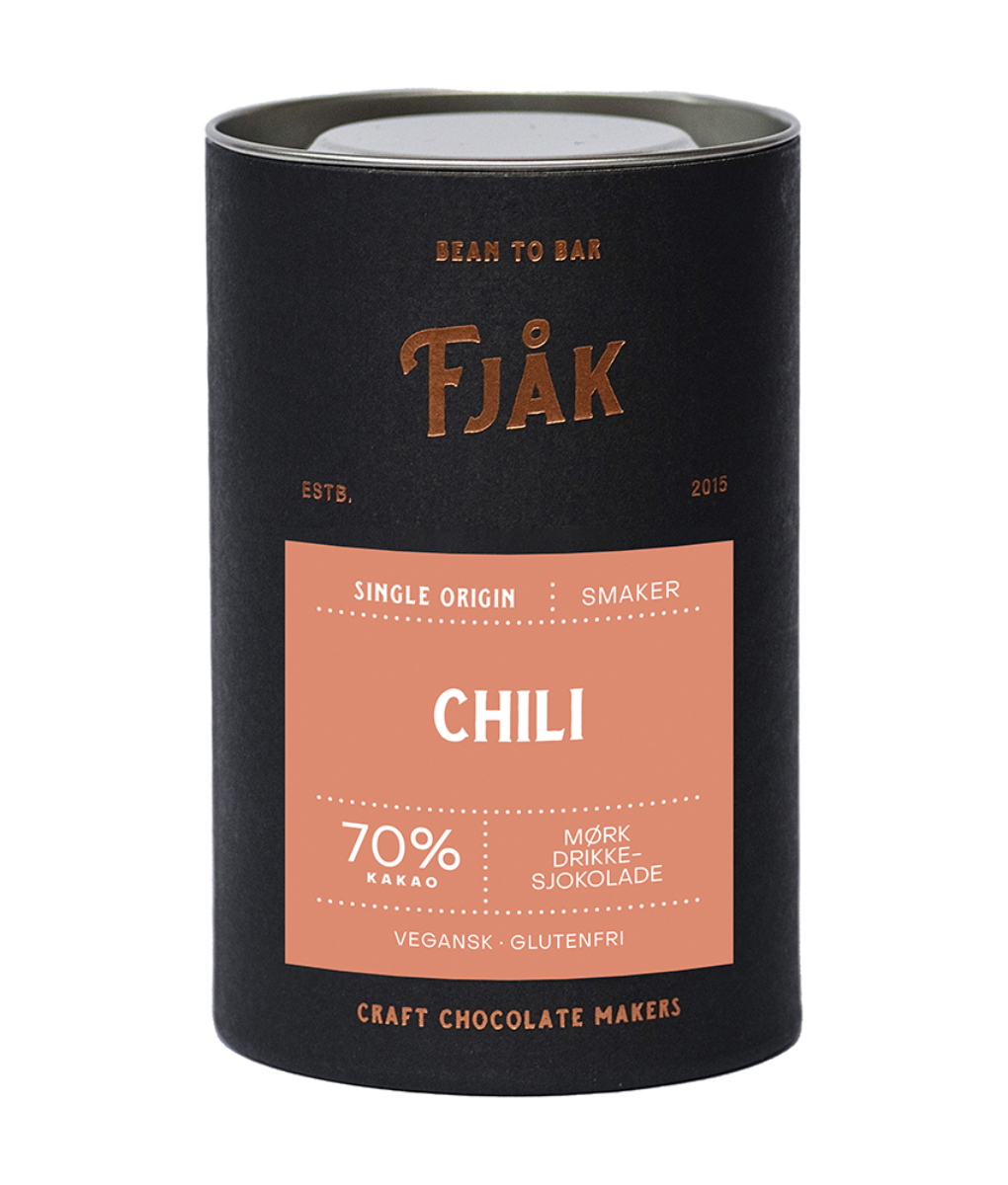 Fjak_drinking_chocolate_CHILLI Drinking Chocolate Chili (70% dark)