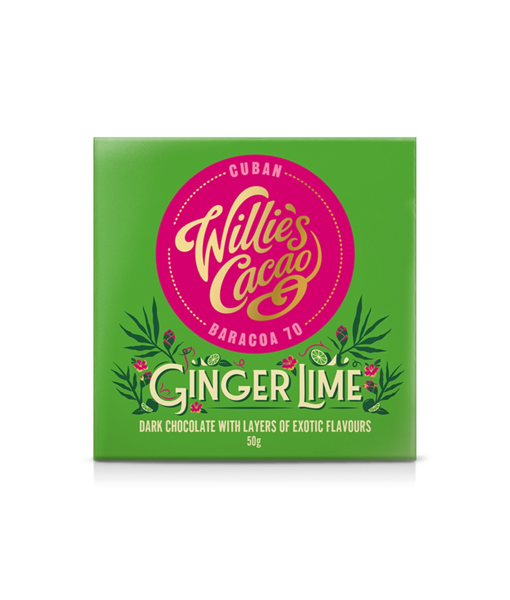 Willies_Ginger Lime 50g_1020x1200 Ginger Lime, Cuba (70% dark)