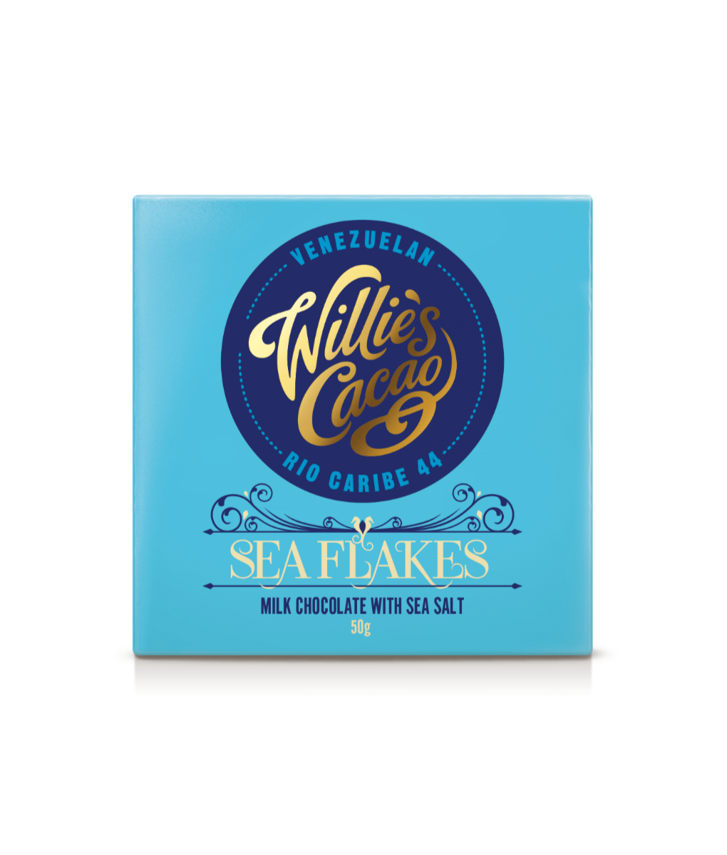 Willies_Sea Flakes 50g_1020x1200 Sea Flakes, Rio Caribe, Venezuela (44% milk)