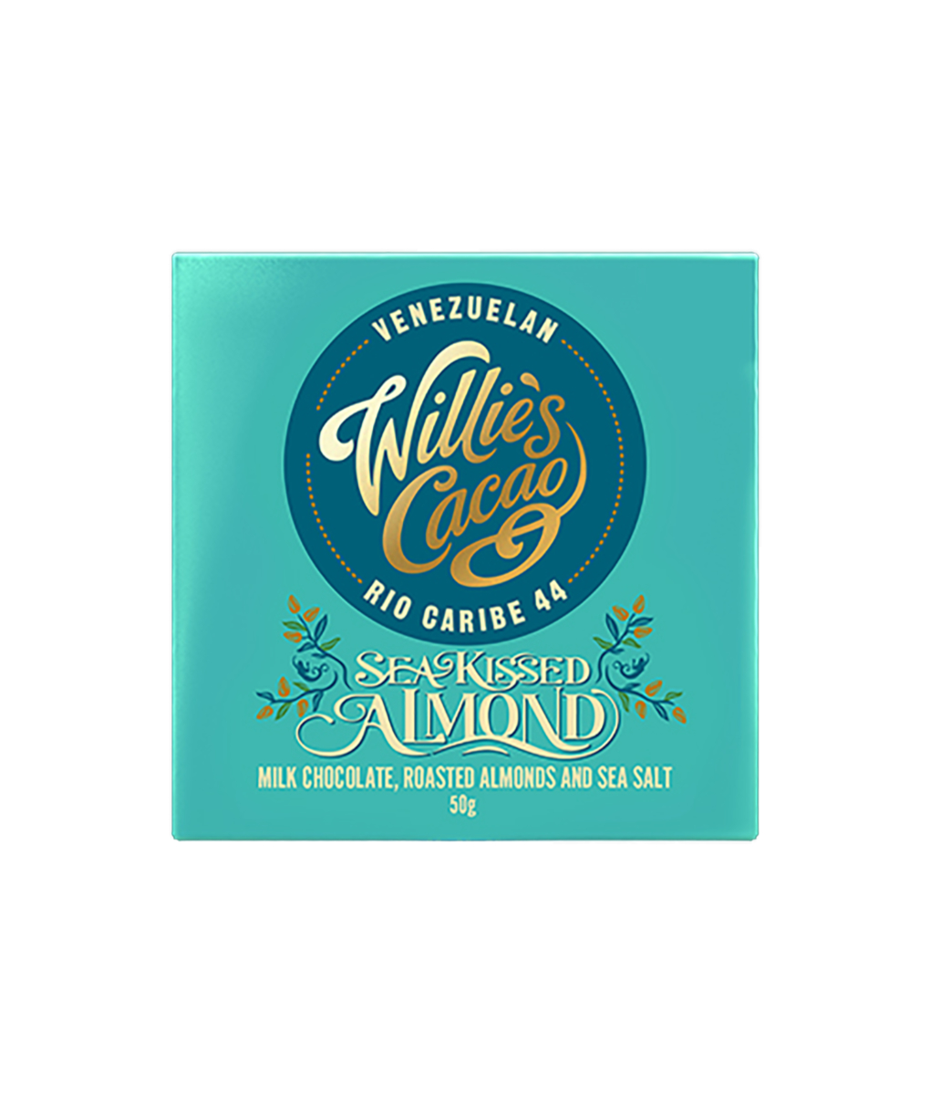 Willies_SeaKissed Almond 50g_1020x1200 Sea Kissed Almond , Rio Caribe, Venezuela (44% milk)