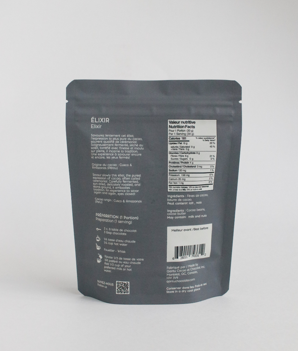 Drinking chocolate "Elixer", Peru (100% dark) - Image 2