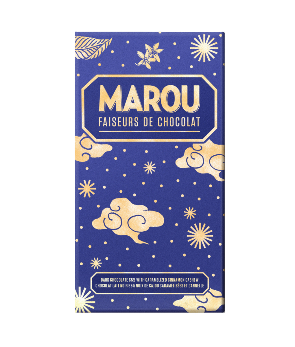 Marou_XMas_Cinnamon_Cashew_Bar_1020x1200 Caramelised Cinnamon & Cashew (65% Dark) – Christmas Edition